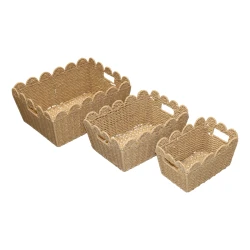 Weva Binlt Paper String Storage Basket Set - 3pcs - Beige