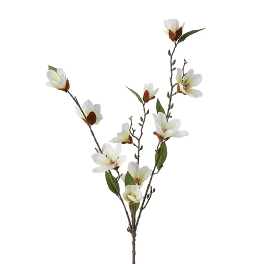 ويفا سيقان وأفرع ماغنوليا صناعية بيضاء "Magnolia" (4 سيقان) - ويفا - Image 2
