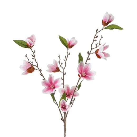 ويفا سيقان وأفرع ماغنوليا صناعية وردي "Magnolia" (4 سيقان) - ويفا - Image 2