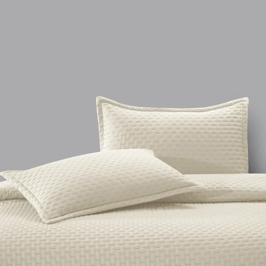 Nova Home Sonic Pre Washed Summer Bed Spread Set - King & Super King - 4 Pcs - Ivory - Nova Home - Image 3