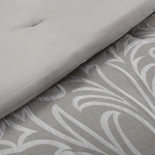 Nova Home Clark Jacquard Comforter Set - King & Super King - 7 Pcs - Taupe - Nova Home - Image 4