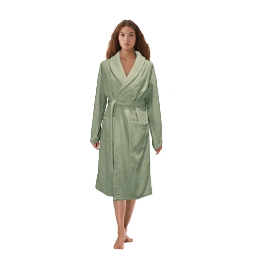 Nova Home Luna Unisex Bathrobe (1 Piece) - 100% Cotton - S - Olive