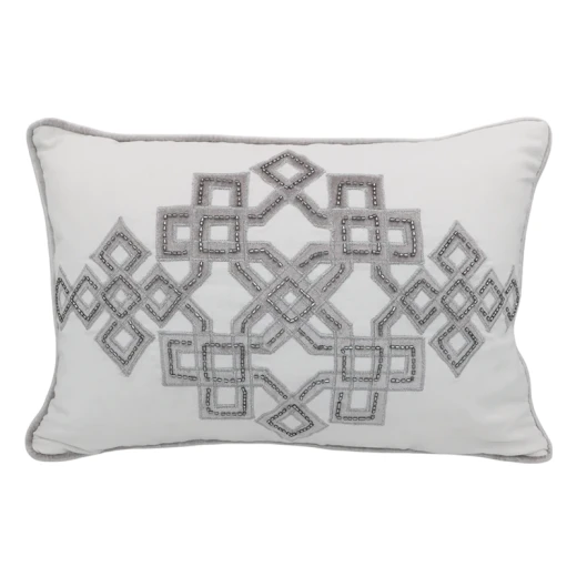 Nova Home Knott Embroidered Cushion Cover – Gold – 35x50 cm