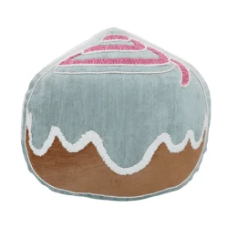 Nova Home Glaze Embroidered Filled Cushion – Multicolor - Cupcake