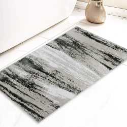 Nova Home Marian Cotton Bath Rug -70x120 Cm - Beige/Green