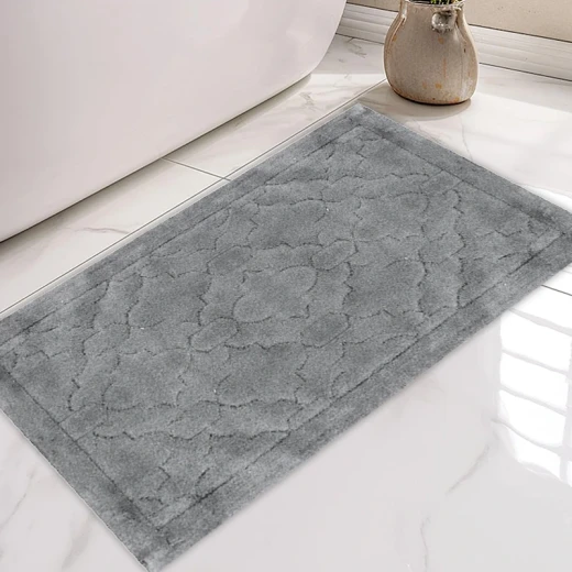 نوفا هوم "Albana" أرضية حمام قطن - 70x120 سم - رمادي داكن - نوفا هوم - Image 3