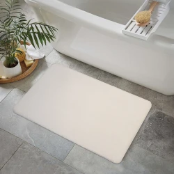 نوفا هوم "Cushira" أرضية حمام ميموري فوم مانعة للانزلاق - 50x80 سم - أبيض