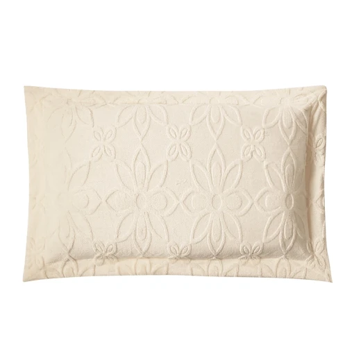 Nova Home Floriva Winter Jacquard Flannel Floral Comforter Set - King/Super King - Off White - Nova Home - Image 7