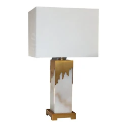 Nova Home "Lustre" Table Lamp – 53 cm – White Linen