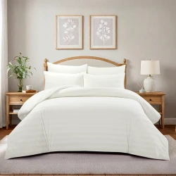 Nova Home Velvora Winter Velvet Duvet Cover Set - Single/Twin - White