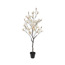 Nova Home Yulan Artificial White Flower Tree with Pot – 130 Cm – White