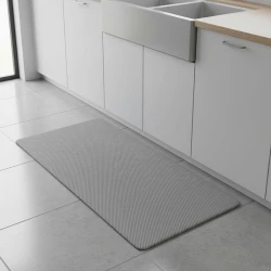 Nova Home "Super Chef Cinder" Kitchen Mat – 51x99 cm – Light Grey