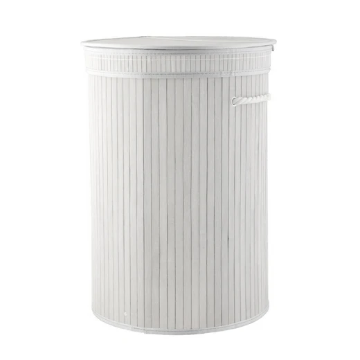 Weva Lorin Foldable Laundry Basket - Round - White Weva Lorin Foldable Laundry Basket - Round - White