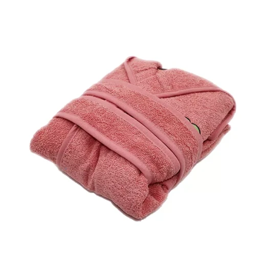 Nova Home "Kiddy" Kid's Unisex Bathrobe (1 Piece) - 100% Cotton - 13-15 Years - Salmon & Dark Salmon - Nova Home - Image 3