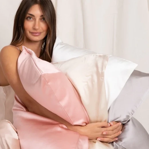ليلي سيلك "Plain" غطاء وسادة - 100% حرير - 50x75 سم  - أيفوري - ليلي سيلك - Image 10