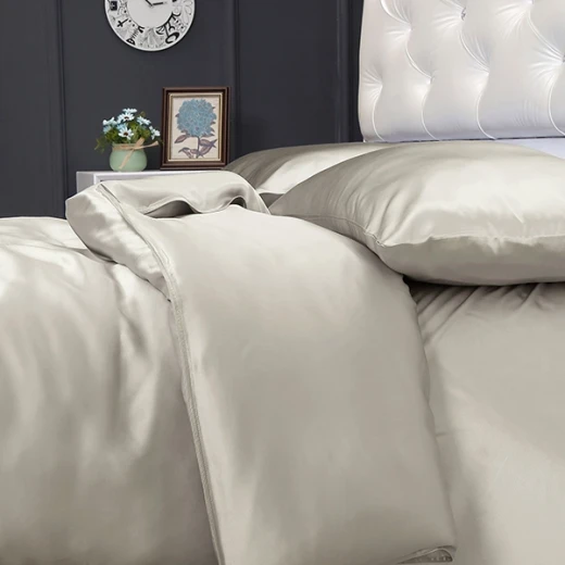 Lilysilk Plain Duvet Cover - 260X220 Cm - Silver - Lilysilk - Image 6