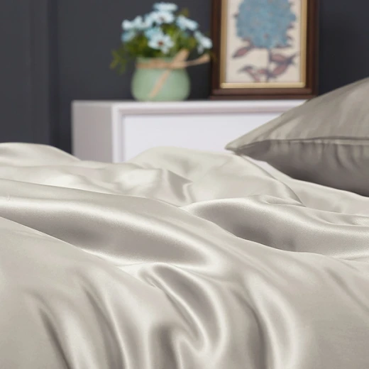 Lilysilk Plain Duvet Cover - 260X220 Cm - Silver - Lilysilk - Image 3