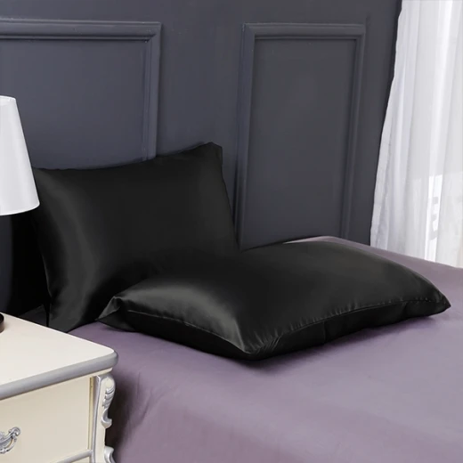 Lilysilk Plain Fitted Sheet - King & Super King - 3Pcs - Black - Lilysilk - Image 3