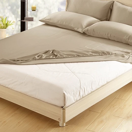 Lilysilk Plain Fitted Sheet - King & Super King - 3Pcs - Taupe - Lilysilk - Image 6