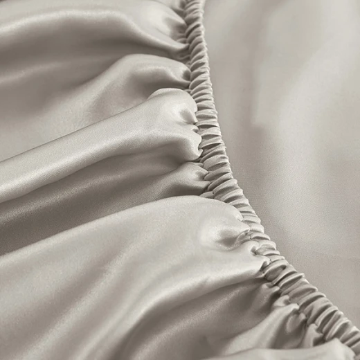 Lilysilk Plain Fitted Sheet - King & Super King - 3Pcs - Silver - Lilysilk - Image 4