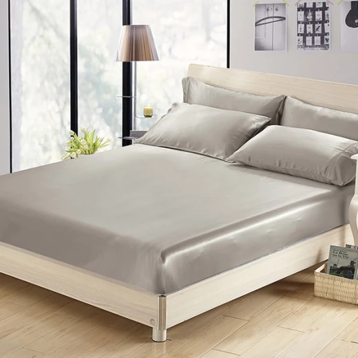 Lilysilk Plain Fitted Sheet - King & Super King - 3Pcs - Silver - Lilysilk - Image 10