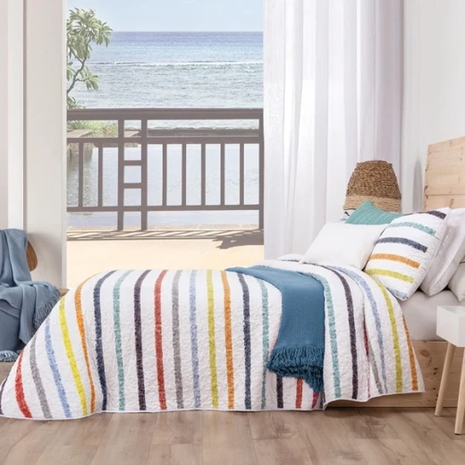 Manterol Bouti Colors Reversible Bed Spread Set - 3 Pcs - King & Super King - Multicolor - MANTEROL - Image 3