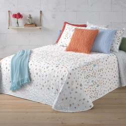 Manterol &Bouti Groovy& Reversible Summer Bedspread Set  - Single & Twin - 2 Pcs - Multicolor (414 15)