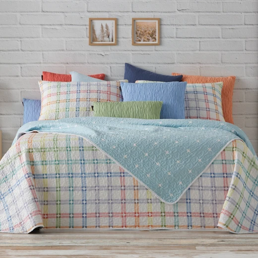 Manterol & Bouti Colors& Reversible Summer Bedspread Set - King & Super King - 3 Pcs - Multicolor (400 15) Manterol & Bouti Colors& Reversible Summer Bedspread Set - King & Super King - 3 Pcs - Multicolor (400 15)
