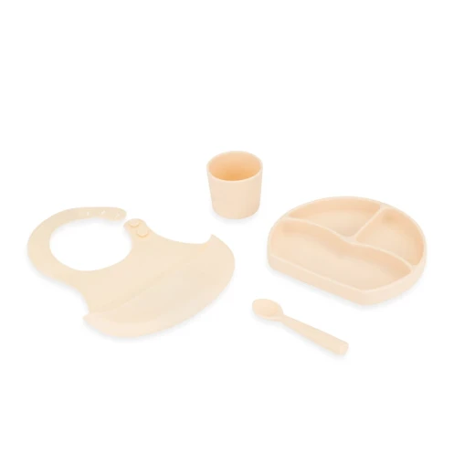 Babyjem Silicon Feeding Set - Ecru (Beige) - BabyJem - Image 4