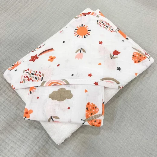 Funna Sunny Hooded Baby Towel - 100% Cotton - Beige - Funna Baby - Image 2