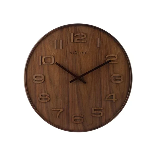 نكستايم "Wood Wood" ساعة حائط - حجم متوسط - بني نكستايم "Wood Wood" ساعة حائط - حجم متوسط - بني