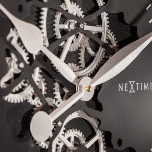 Nextime "Roman Gear" Wall Clock - 90 Cm - Silver - Nextime - Image 8