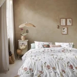 بيدنج هاوس Rustic طقم وجه لحاف - 100% قطن - كوين & مفرد ونص - 3 قطع -  أبيض - بيدنج هاوس