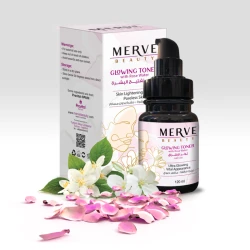 MERVE Rose Water Toner Skin Lightening & Pore Minimizing with Witch Hazel 120ml Natural Glowing Face Toner