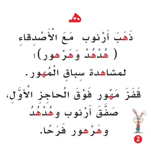كتاب ارنوب وسباق المهور الابجدية العربية, حرف الهاء - Image 2