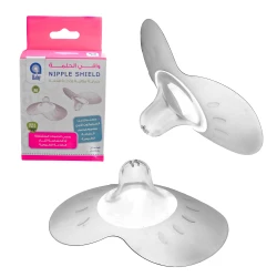 aBaby Silicone Nipple Shield, Medium (2pcs) Soft, Flexible Nipple Protector for Easy Breastfeeding & Sensitive Nipples