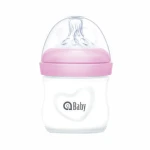 aBaby, Borosilicate Glass Baby Natural Feeding Bottle, (0m+, 120ml/4oz) - aBaby