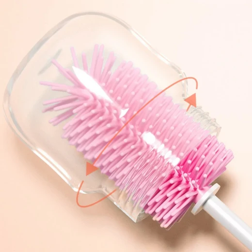 aBaby Silicone Bottle Brush Set – Hygienic & Durable Baby Bottle Cleaning Kit - aBaby - Image 3