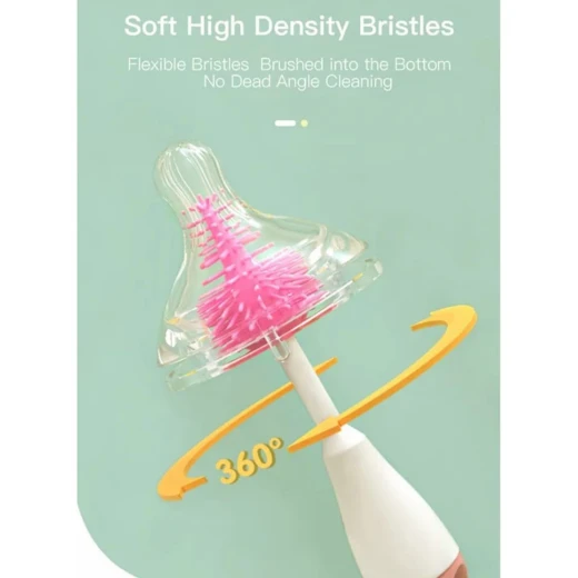 aBaby Silicone Bottle Brush Set – Hygienic & Durable Baby Bottle Cleaning Kit - aBaby - Image 6