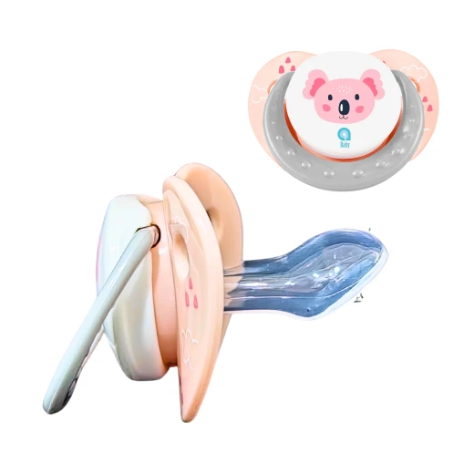 Ababy orthodontic peach pacifier with protective cap / 6m+ - aBaby - Image 2