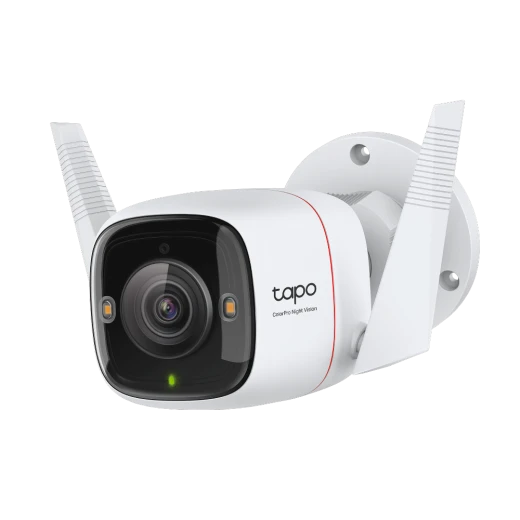 كاميرا Tapo TP-Link ColorPro الخارجية بتقنية Wi-Fi – تعمل بالتوصيل الكهربائي، رؤية ليلية واضحة بألوان النهار، دقة 2K QHD، كشف الأشخاص والحيوانات والمركبات، دعم التخزين المحلي والسحابي، زاوية رؤية 127 درجة، وصفارة إنذار مدمجة – طراز C325WB