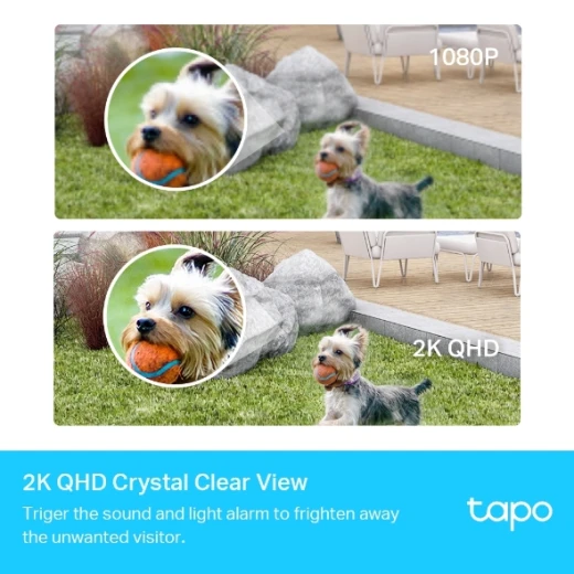 نظام كاميرا المراقبة الخارجية اللاسلكية TP-Link Tapo بدقة 2K QHD – بطارية تدوم حتى 180 يومًا، رؤية ليلية ملونة بتقنية مستشعر Starlight، كشف الحركة والأشخاص والحيوانات الأليفة والمركبات، متوافق مع Alexa وGoogle Home (طراز Tapo C420S2) - تي بي لينك - Image 3