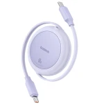 Baseus Free2Pull Mini Charging Cable USB-C to USB-C 60W 1m Nebula Purple - Baseus