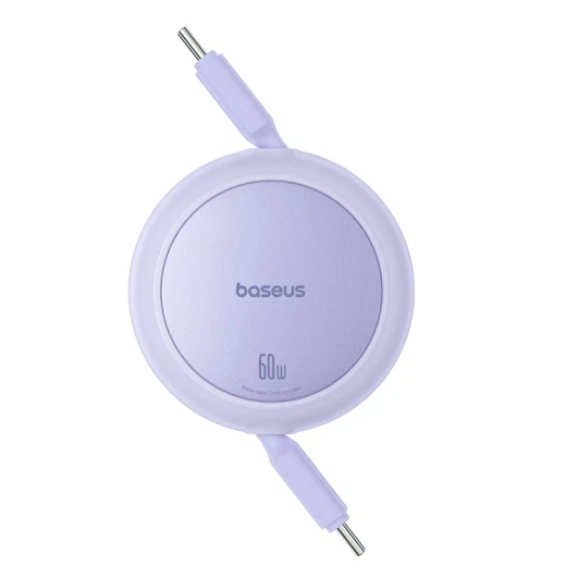 Baseus Free2Pull Mini Charging Cable USB-C to USB-C 60W 1m Nebula Purple - Baseus - Image 3
