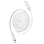 Baseus Free2Pull Mini Charging Cable USB-C to USB-C 60W 1m Moon White - Baseus
