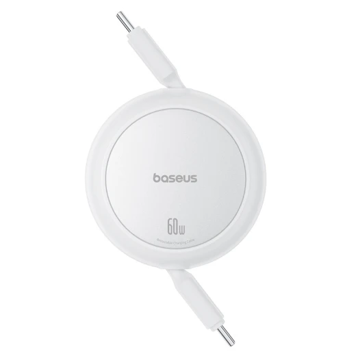 Baseus Free2Pull Mini Charging Cable USB-C to USB-C 60W 1m Moon White - Baseus - Image 3