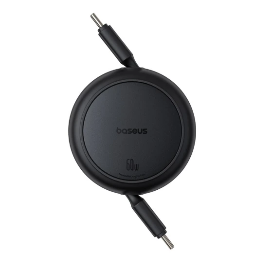 Baseus Free2Pull Mini Charging Cable USB-C to USB-C 60W 1m Cluster Black - Baseus - Image 2