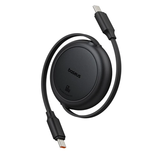 Baseus Free2Pull Mini Charging Cable USB-C to USB-C 60W 1m Cluster Black - Baseus - Image 3