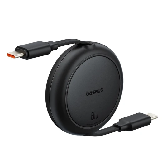 Baseus Free2Pull Mini Charging Cable USB-C to USB-C 60W 1m Cluster Black - Baseus - Image 4