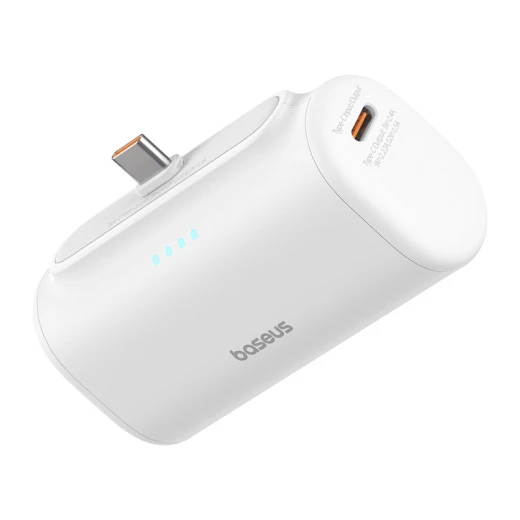 Baseus Compact Fast Charging Power Bank Type-C Edition 5000mAh 20W Moon White - Baseus - Image 2